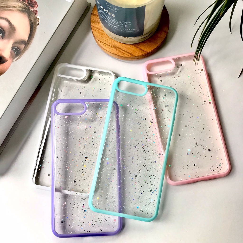 Star light Glitter bling Milkyway Softcase iphone 6 6s 6+ 6s+ 7 8 7+ 8+ X Xs Xr Xs Max 11 12 11 Pro 11 12 Pro Max SE 2020 2022