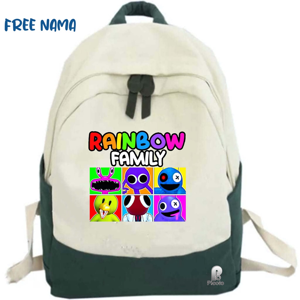 Tas Sekolah Anak SD Backpack Karakter reainbow freans unisex