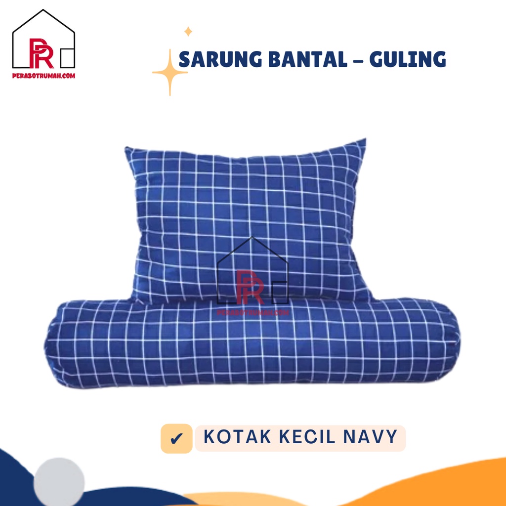 Sarung Bantal Guling Kotak Kotak Homemade / Sarung Guling Tidur Motif Aesthetic