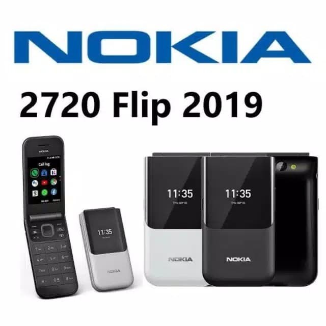 Nokia 2720 2019 NEW Feature phone GARANSI Hp Nokia Flip 2720 Putih