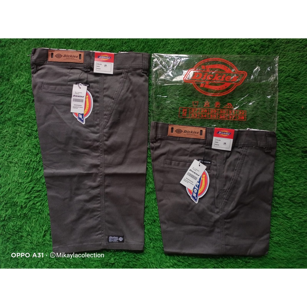 Celana Chino Pria Pendek Abu Abu Dickies Premium Full Acc