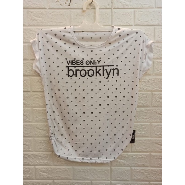 Kaos atasan cewek ladies murah putih brooklyn