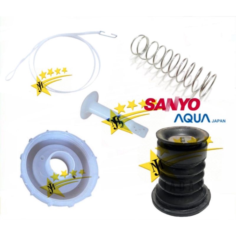 Seal karet + Tutup Pembuangan Mesin Cuci Sanyo aQua 2 Tabung