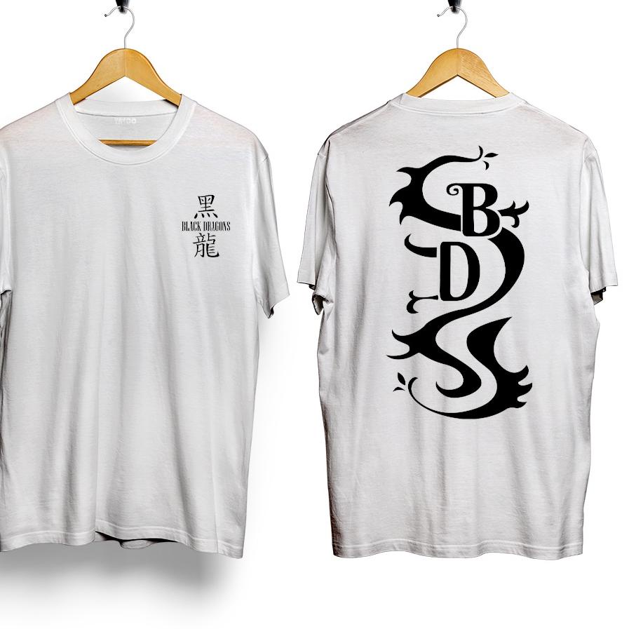 Top banget--Baju Kaos Distro TOKYO REVENGERS BLACK DRAGON/ baju GENG BLACK DRAGON TOKYO REVENGERS / 