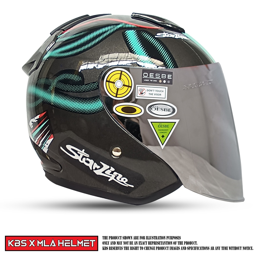 Helm Half Face MLA DJ MARU Motif Solid Kaca SILVER Untuk Pria Dan Wanita Dewasa COD