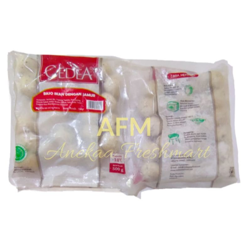 CEDEA BAKSO IKAN DENGAN JAMUR 500GRAM BASO IKAN BASO JAMUR BAKSO JAMUR