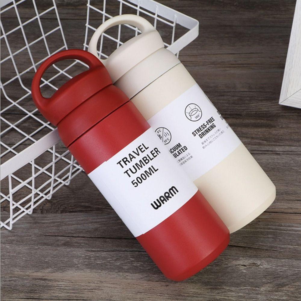 【 ELEGANT 】 Termos Portable Fashion Untuk Perlengkapan Minum Travel Kantor Anti Bocor Double Wall Coffee Mug