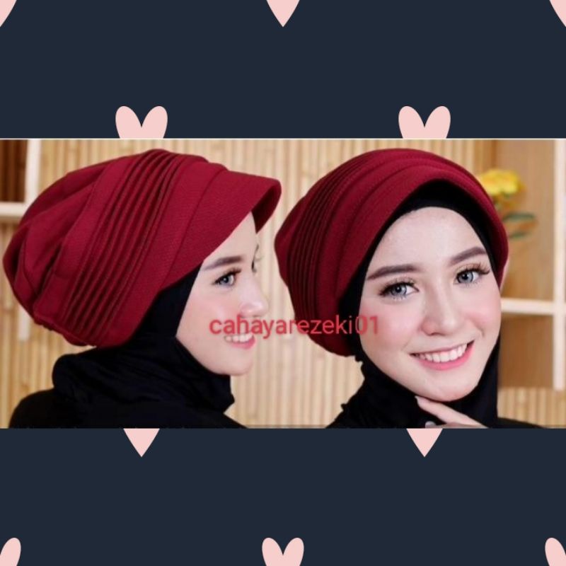 Topi Wanita Kekinian Bukan Rajut Topi Hijab topi Senam