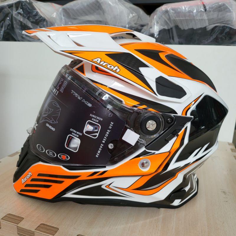 AIROH COMMANDER 2 Motorradhelm - MAVICK Orange Matt XXXL ECE 22.06