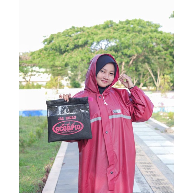 jas hujan GAMIS SYAR'I Wanita Muslimah Bahan Tebal dan Awet