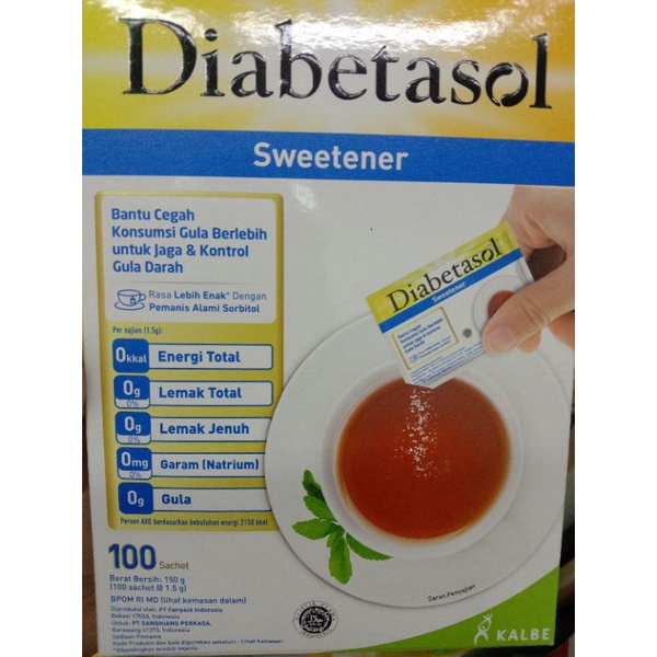 

Sweetener Diabetasol Gula 100 Sachet
