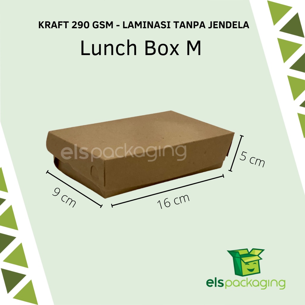 

Lunch Box M Tanpa Jendela Lunch Box Kraft Lunch Box Jendela Lunch Box Laminasi 16x9x5