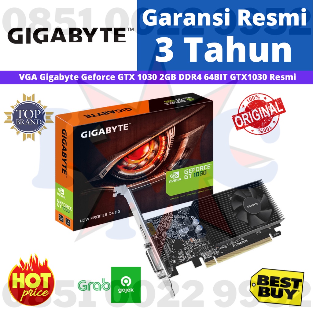 VGA Gigabyte Geforce GT 1030 2GB DDR4 64BIT GT1030 Resmi