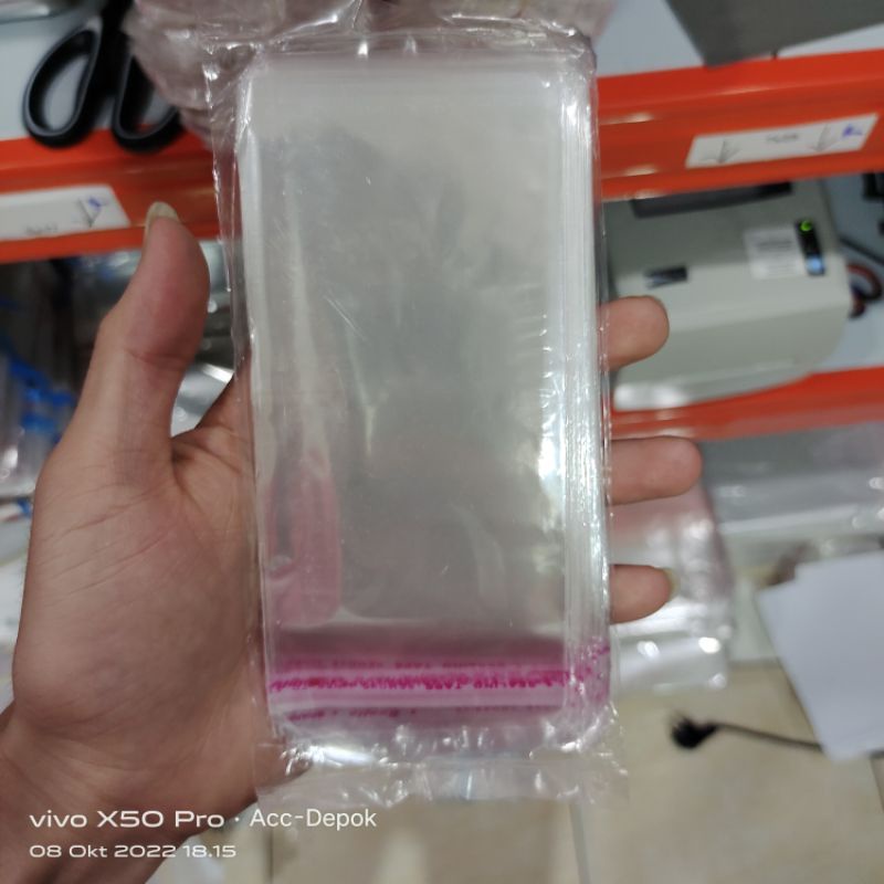 PLASTIK OPP LEM 6X18 CM / KEMASAAN SENDOK GARPU TISU ISI 100 LEMBAR