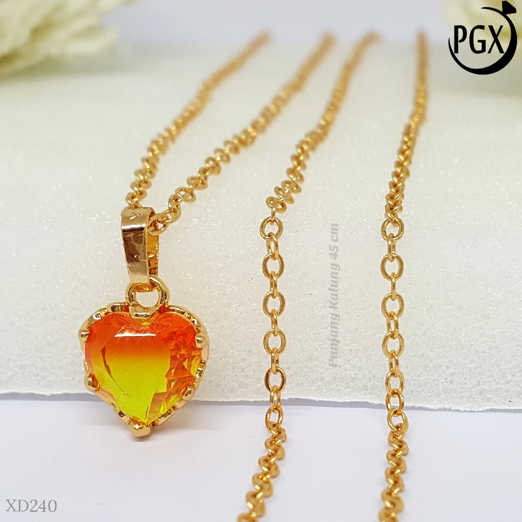 PGX Kalung Wanita Xuping Perhiasan Lapis Emas Aksesoris Fashion Premium - XD015