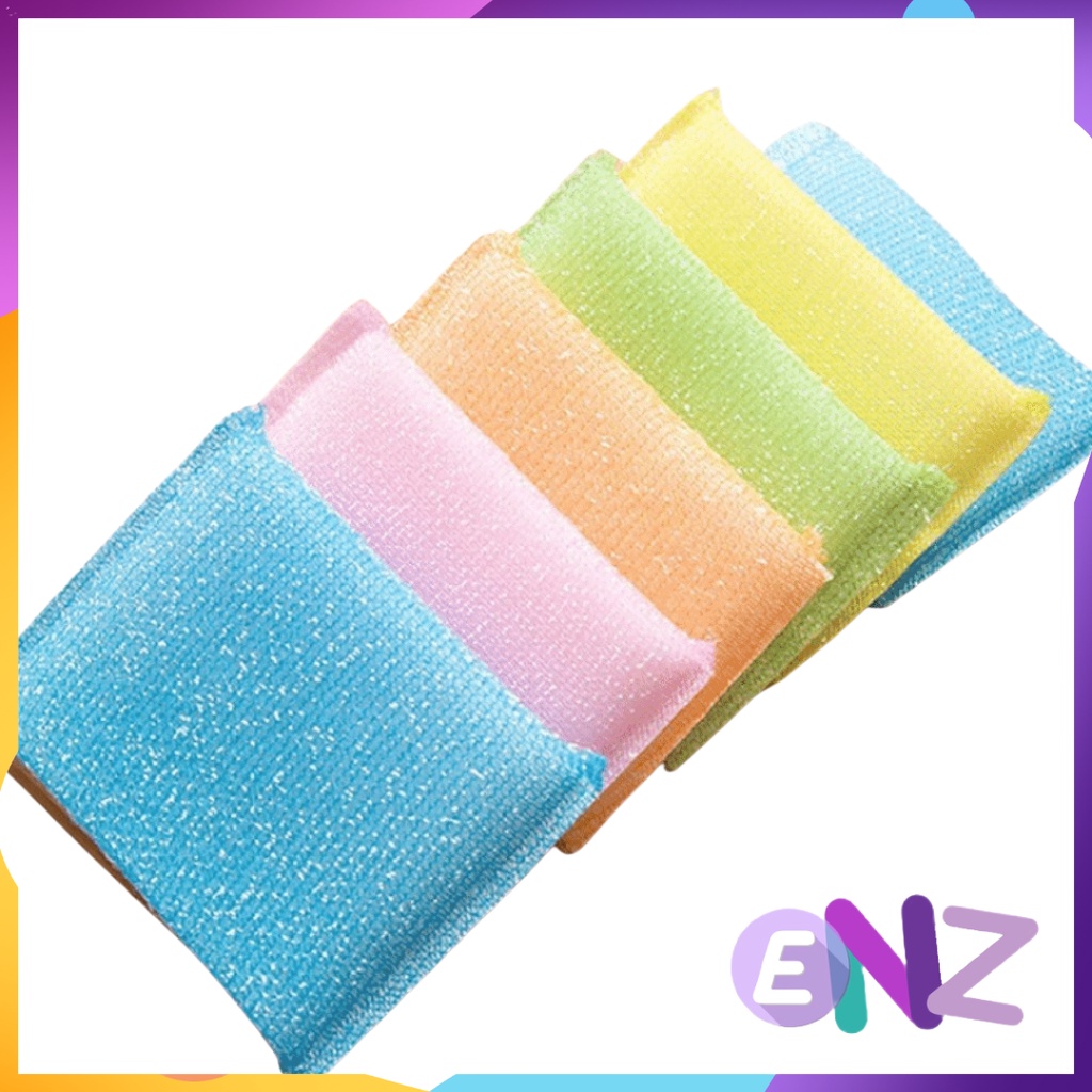 ENZ ® Spons Spon Dapur Alat Pembersih Mencuci Piring Sabut Gosok Sponge Pad Sikat Cuci Piring 1181