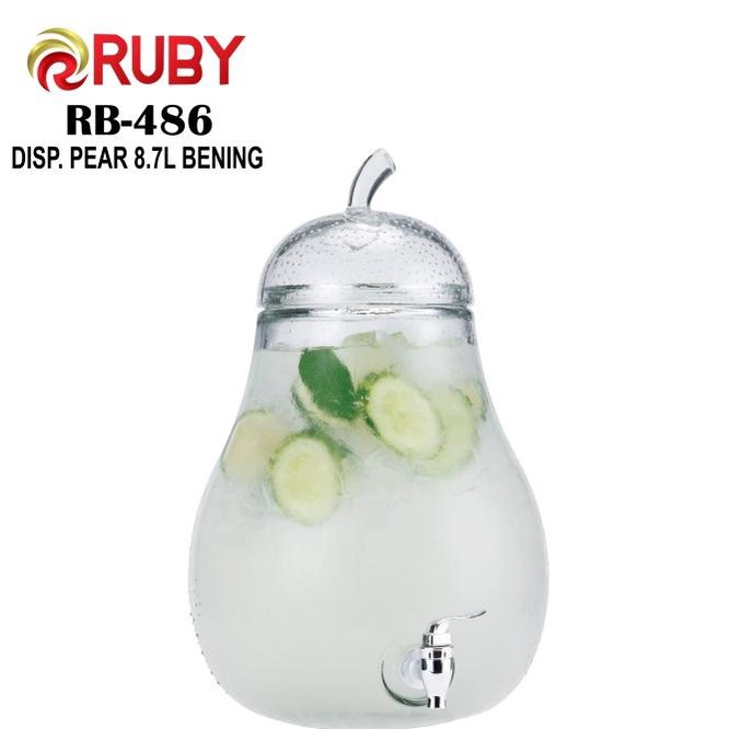 Ruby Dispenser Kaca Nanas, Anggur, Pear