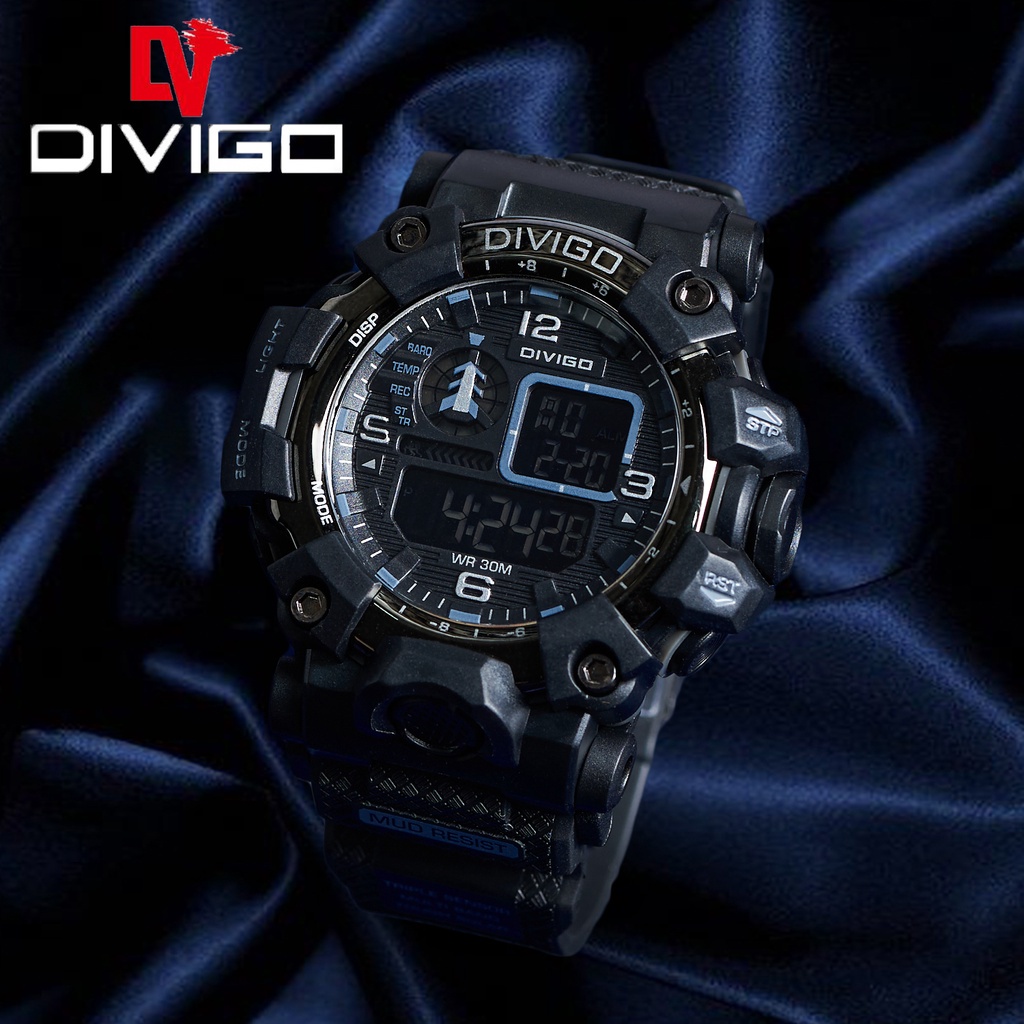 [DGS] Jam Tangan Pria Digital Original Divigo Tahan Air DV-6853