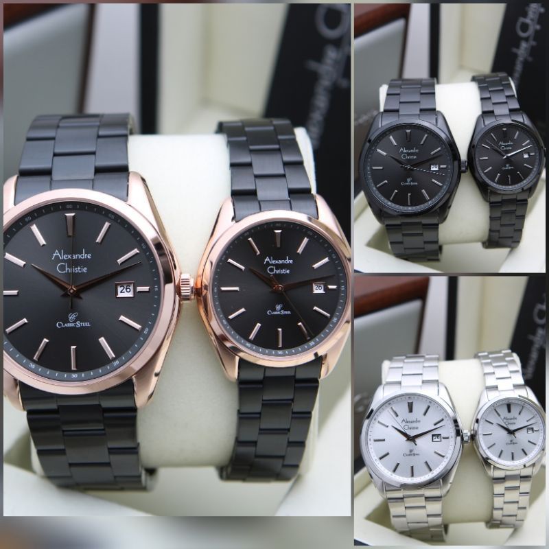 ALEXANDER CHRISTIE AC 8656 JAM TANGAN COUPLE AC 8656 ORIGINAL