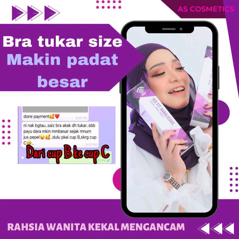 Jusfit Daralicious (original as cosmetics isi 300ml)