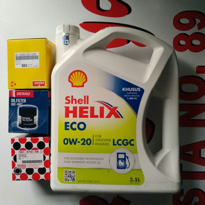 Filter Oli Paket Ganti Oli Shell Eco 0W-20 +Oli Filter