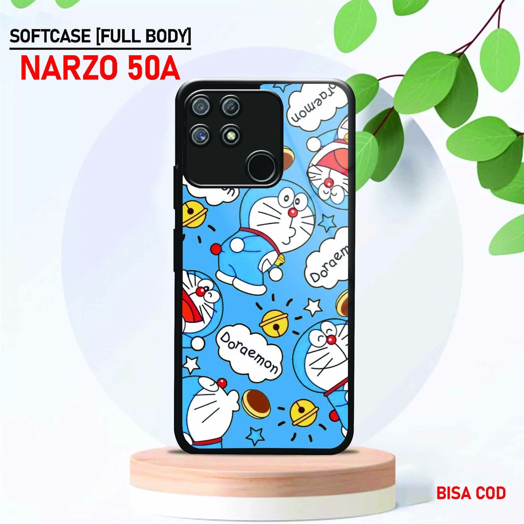 Softcase Kaca Kilau Realme Narzo 50A - ( SC 34 ) Case Full Body Realme Narzo 50A - Silikon Glossy Re