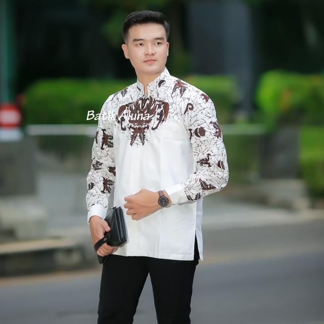 Terbaik Baju Kemeja Batik Premium Koko Muslim Batik Prabuseno Aluna Keris Antasena Pria Lengan Panja