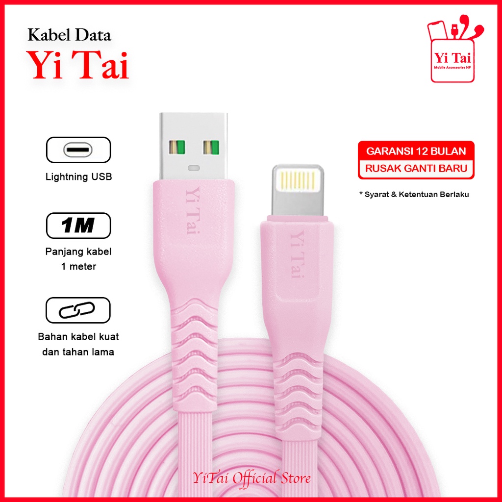 KABEL DATA FOR LIGHTNING FAST CHARGING YI TAI YTL-100 - DATA CABLE LIGHTNING