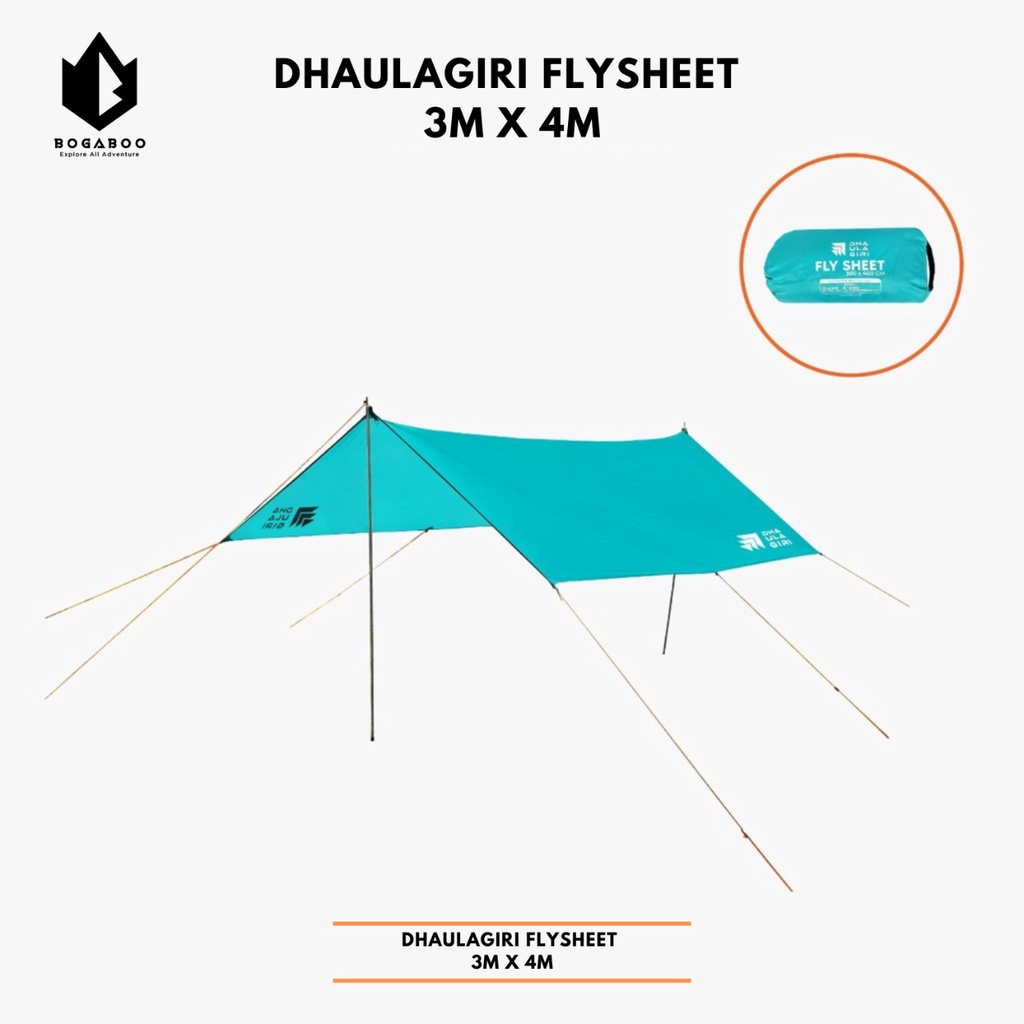 FLYSHEET DHAULAGIRI 3X4 Cm - Dhaulagiri Flysheet 3M X 4M  Ultralight Waterproof - Pelapis Pelindung 