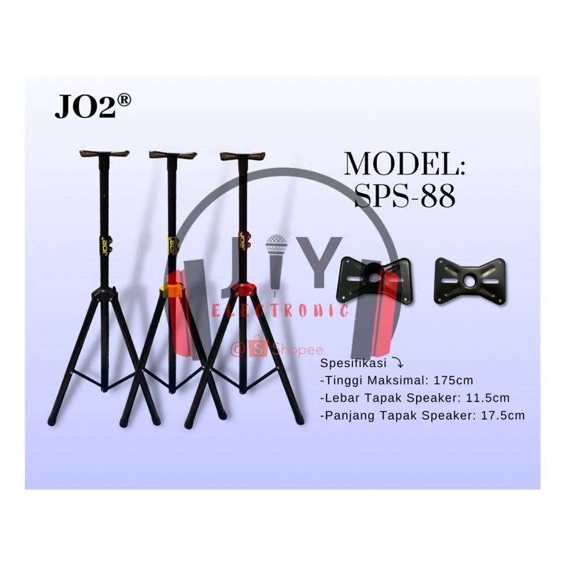 Stand Speaker / Tiang Tripot Speaker JO2 SPS-88 Full Besi