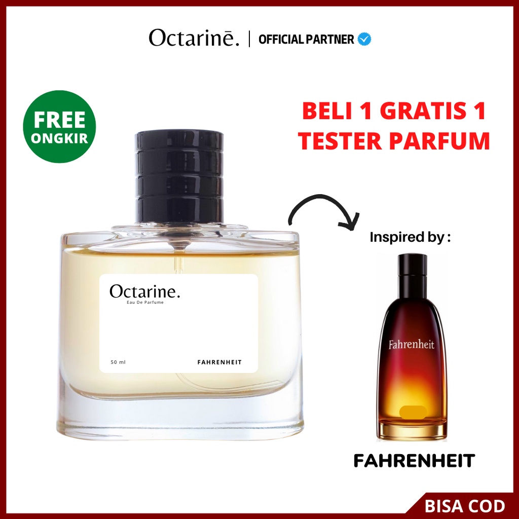 Octarine - Parfum Wanita Pria Tahan Lama Aroma Fresh Mewah Inspired By Fahrenheit | Parfume Farfum Perfume Minyak Wangi Cewek Cowok Murah Original