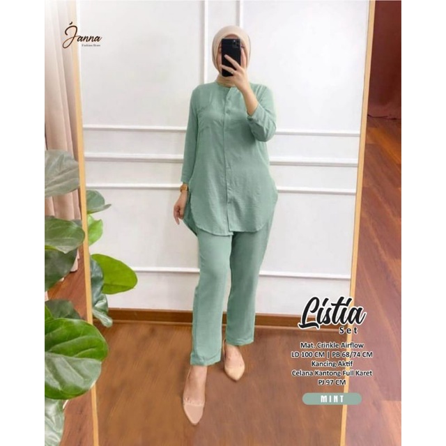 LISTIA SET SETELAN BAJU WANITA TERBARU BY JANNA