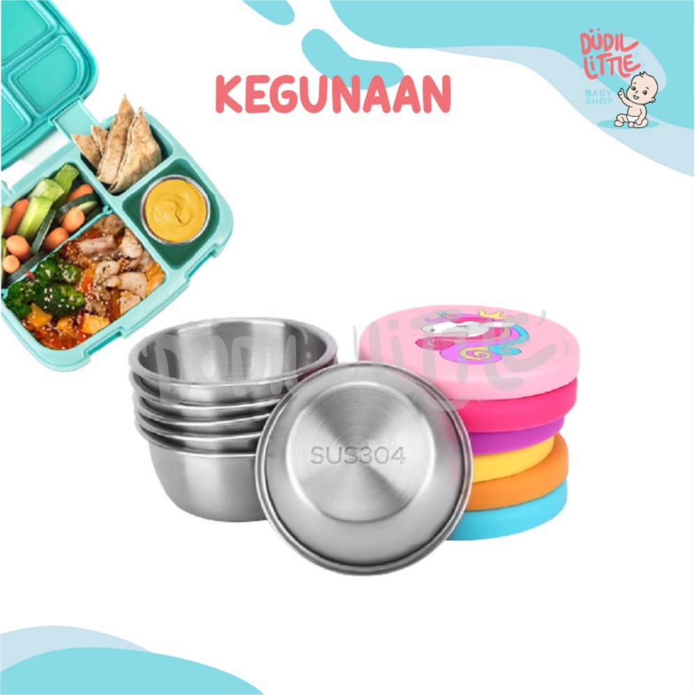 Container Cup Saos Salad Dressing 1pcs  Wadah Stainless Reuseable 100% Garansi