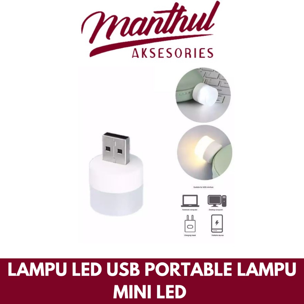 Lampu LED Mini USB Portable Lampu Penerangan Untuk Baca Belajar Tidur