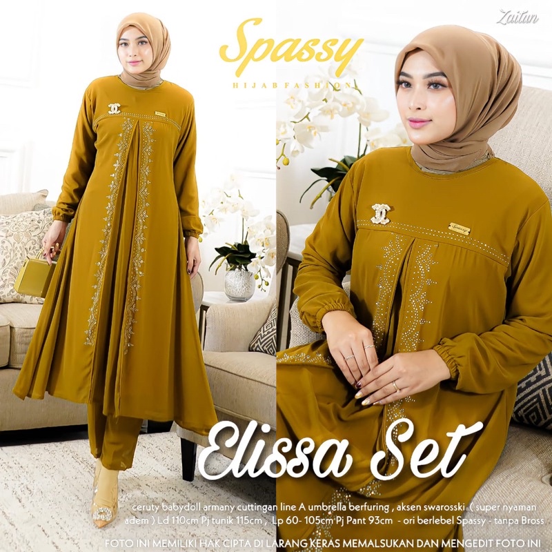 ELISA SET / SETELAN CELANA WANITA / ORI BY SPASSY