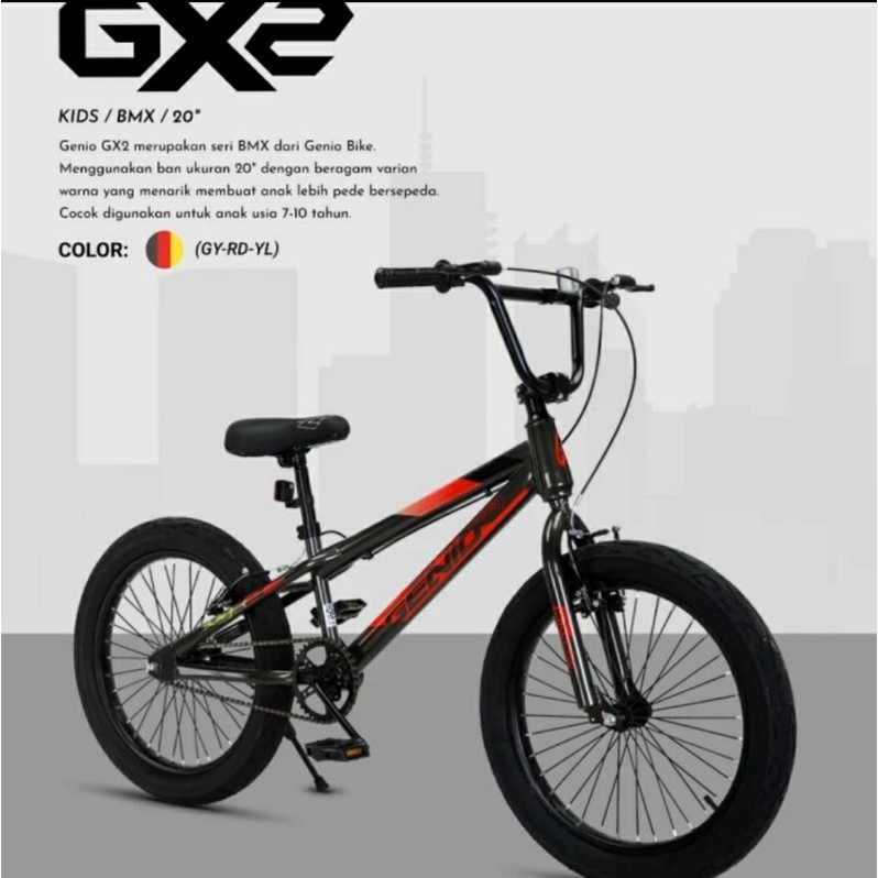 Sepeda anak laki BMX GENIO GX 02 uk 20 inch