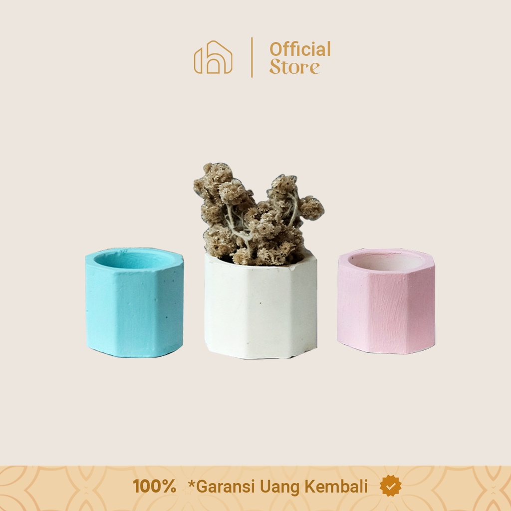 Homessential FIOTERRA Candle - POT SEMEN MINI + TANAMAN EDELWEIS