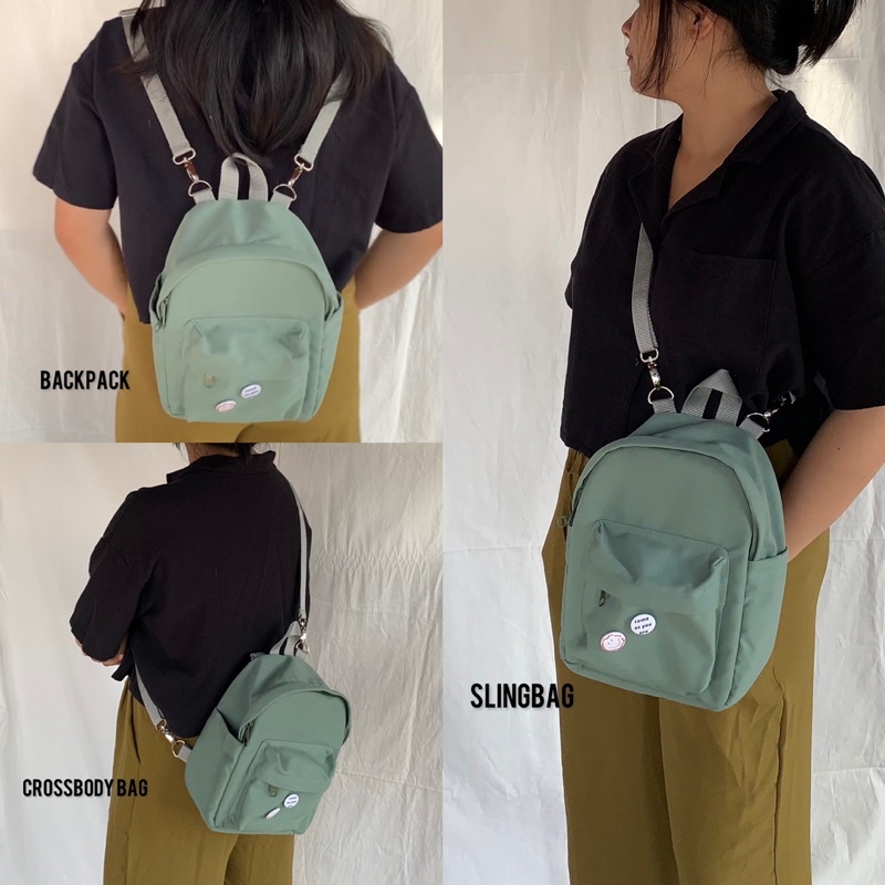 Raya Ransel Kanvas Mini 3in1