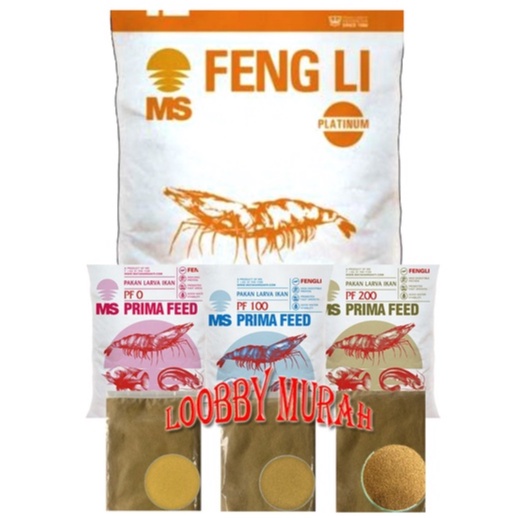 Pakan Pelet Prima Feed Feng Li FL 500gr 1/2KG PF PF0 PF100 & PF200 Ikan Nila Lele & Udang Windu Vana