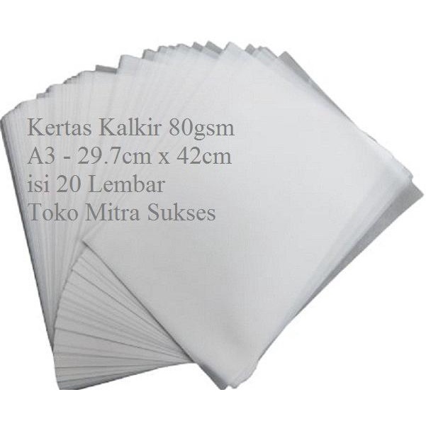 

SALE Kertas Kalkir A3 80gsm - 29.7cm x 42cm isi 20 Lembar