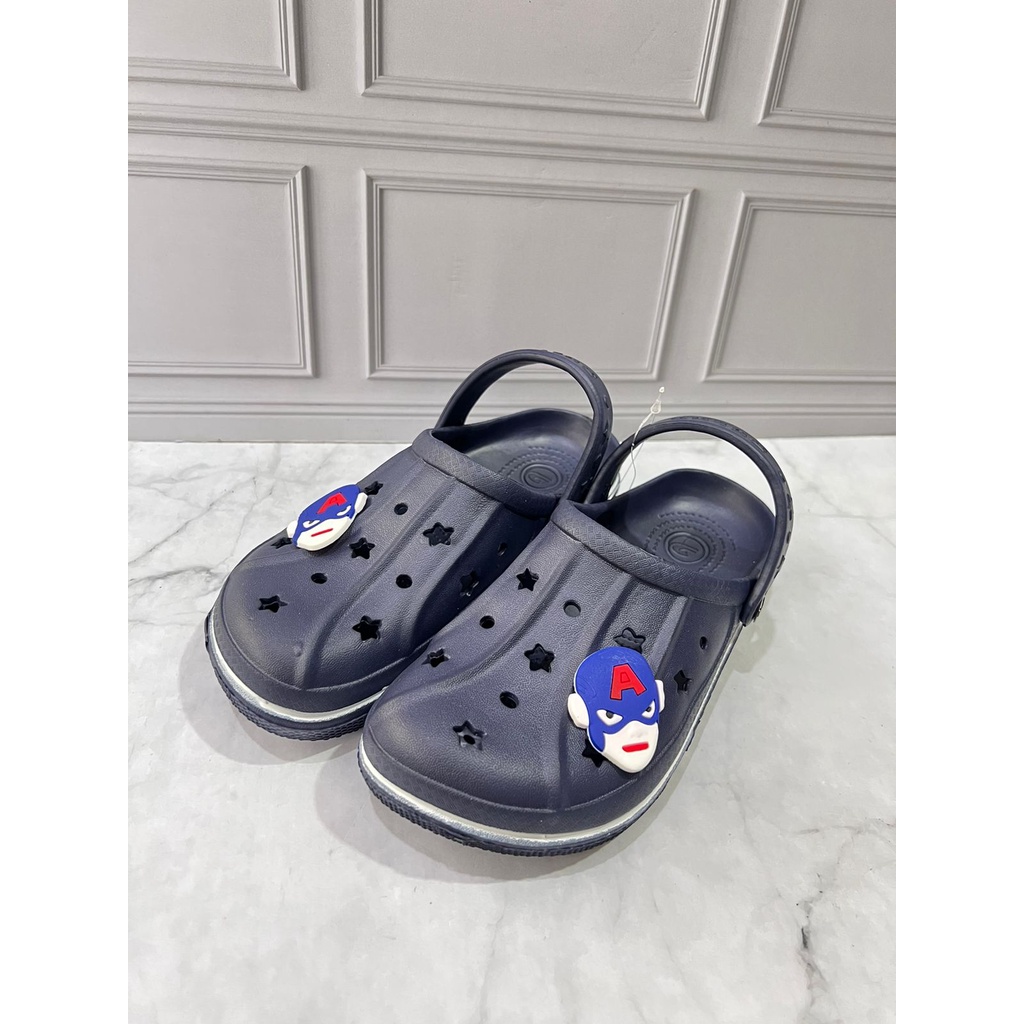 DX-298C Sandal Baim Anak Laki Laki Logo Captain America Merek Dulux Ukuran 30-35