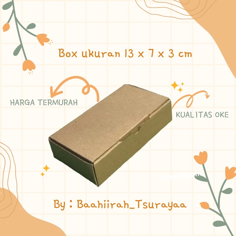 

Kardus Packing karton uk. 13x7x3 cm —Die cut dan easy usage—