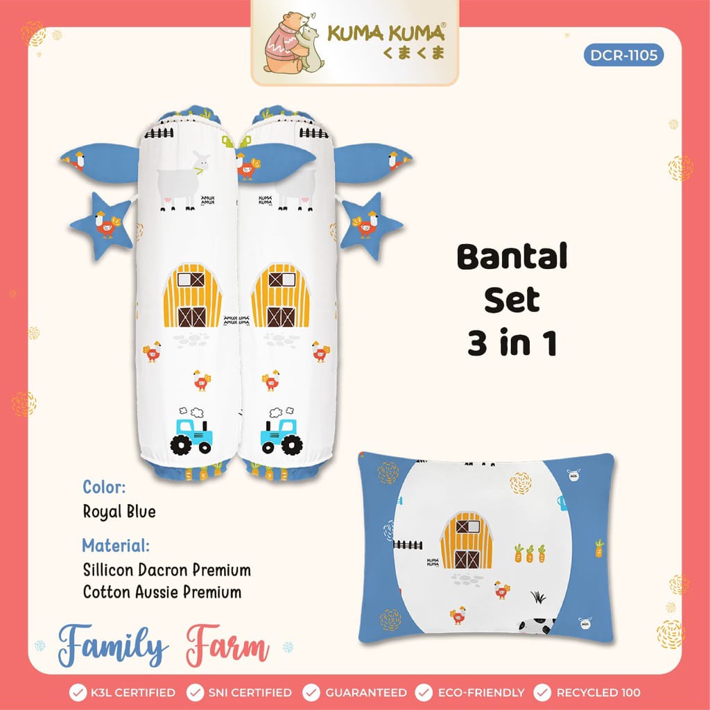 Kuma Kuma Bantal Bayi Set 3 In 1