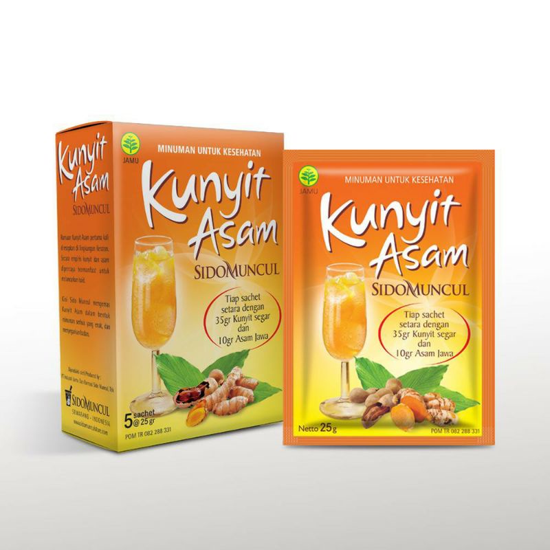 

Kunyit Asam Sidomuncul 1 Box isi 5 Sachet