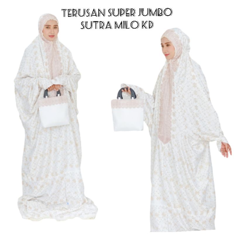 Fashion Nazwa - Mukena Dewasa Terusan SUTRA MILO Krisdayanti Super Premium
