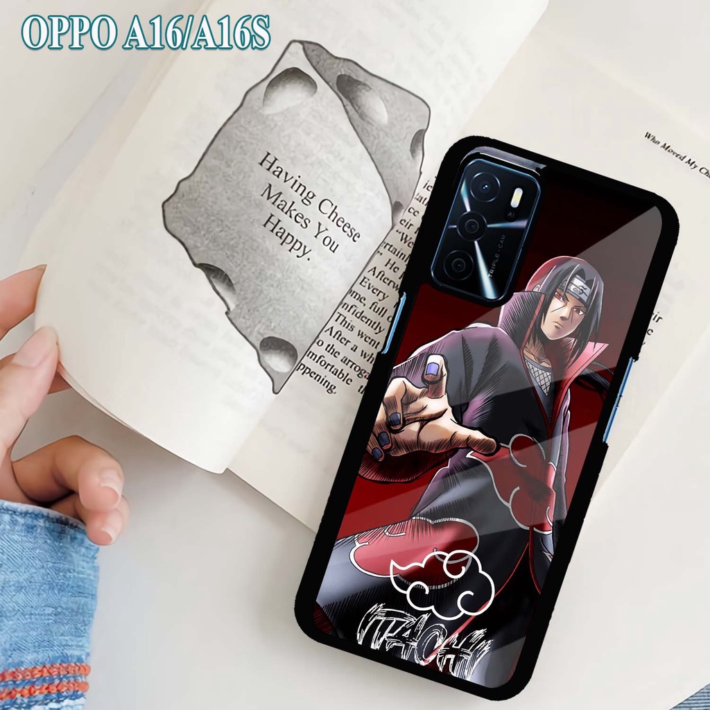 Case Kilau Oppo | A16 | A16S | Casing Hp Glossy | Motif Anime Sasuke