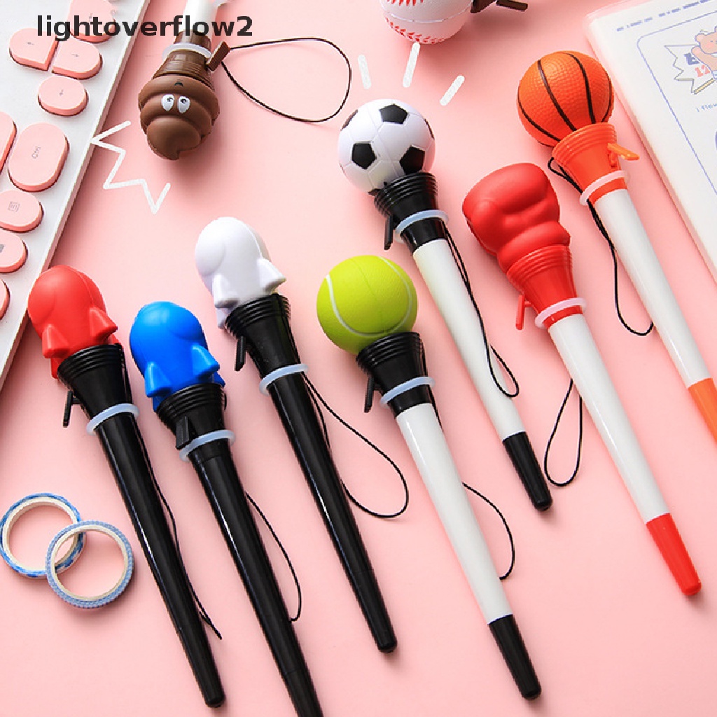 (lightoverflow2) Suptoys Deion Bounce Pen Tinta Hitam 0.5mm Untuk Sekolah