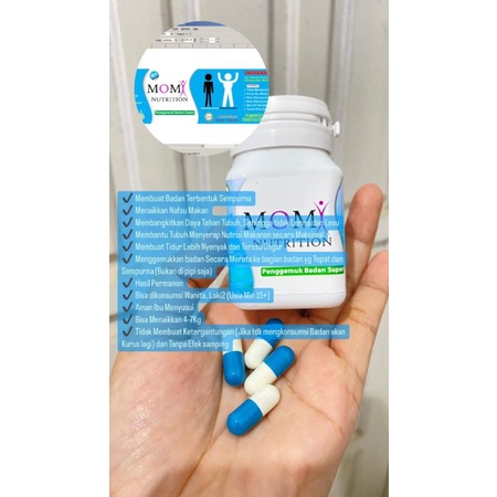penggemuk badan / momi nutrition /gemuk badan /suplemen dewasa / gemuk merata / gemuk permanen