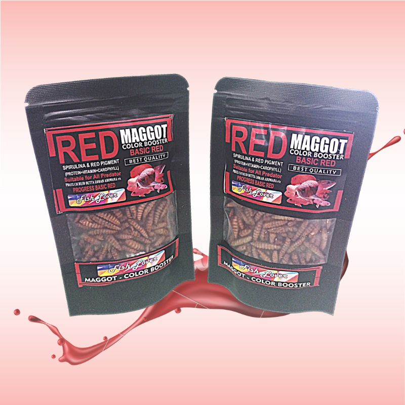 Makanan Ikan FISH LOVER MAGGOT SACHET RED YELLOW BLUE BOSSTER 30GR