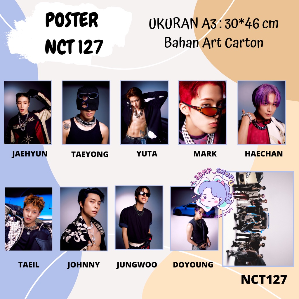 POSTER NCT127 NCT 127 A3 2BADDIES 2 BADDIES,NCT AY-YO